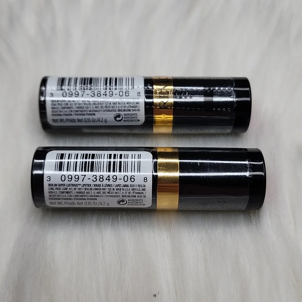 Revlon Super Lustrous Lipstick 657 Fuchsia Fusion Pearl x2 Lipsticks